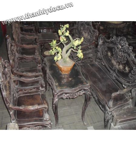 Bàn ghế gỗ trắc 02