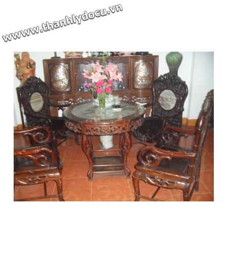 Bộ bàn ghế gỗ trắc 01