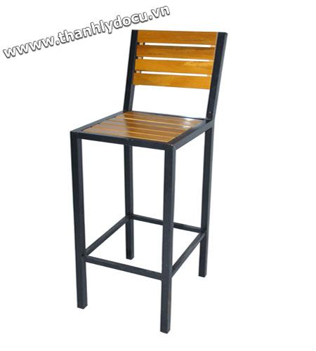 Ghế bar pallet chữ nhật có tựa