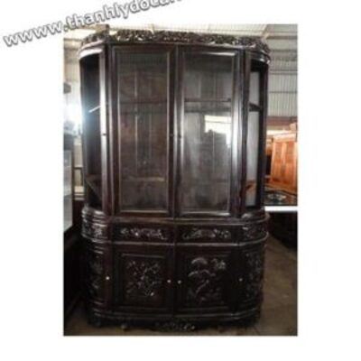 Tủ gỗ gụ trưng bày rượu 1
