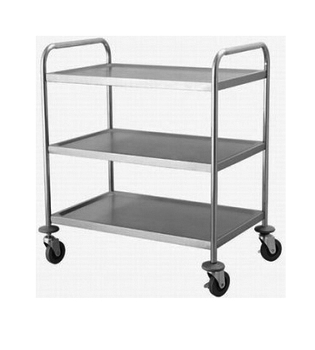 Xe đẩy inox 3 tầng mới