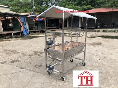 Lò quay vịt kết hợp quay lợn