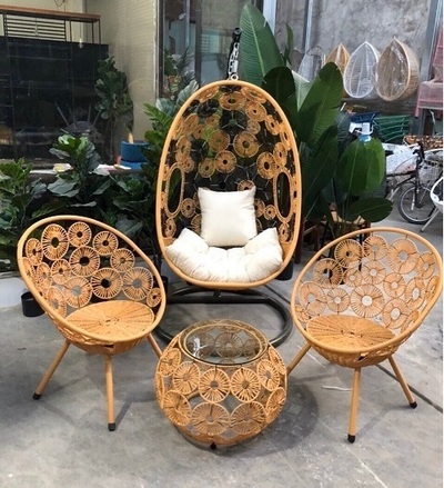 Bộ ghế xích đu đồng tiền