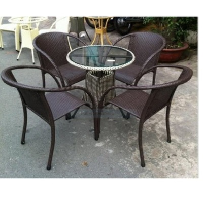 Bàn ghế nhựa giả mây TT03 mới