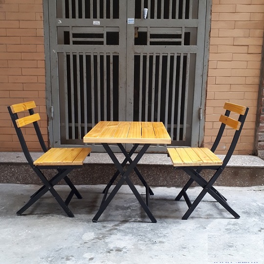 Bộ bàn ghế cafe xếp mới