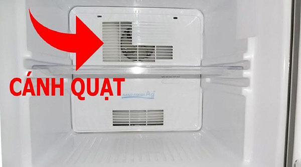 Cánh quạt tủ lạnh bị kẹt là nguyên nhân phổ biến khiến tủ lạnh kêu