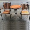 bàn ghế cafe khung sắt TT25 mới