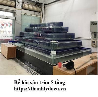Bể hải sản tràn 5 tầng ba mặt