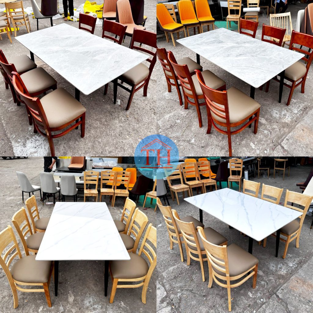 Bộ bàn ghế gỗ tựa lưng cao